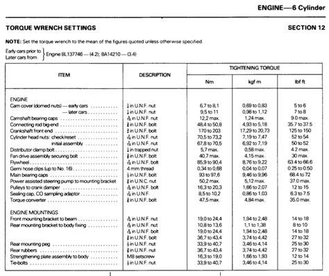 torque settings for vw engine