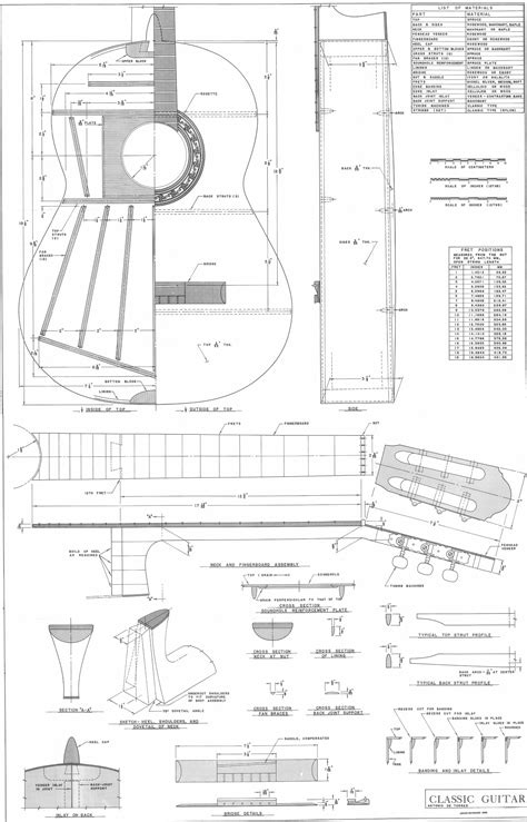 torres classical guitar plans