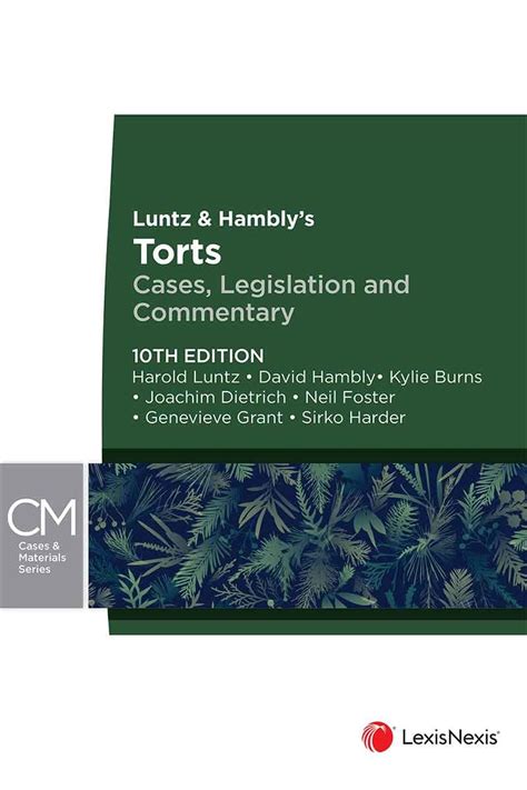 Torts Cases And Commentary