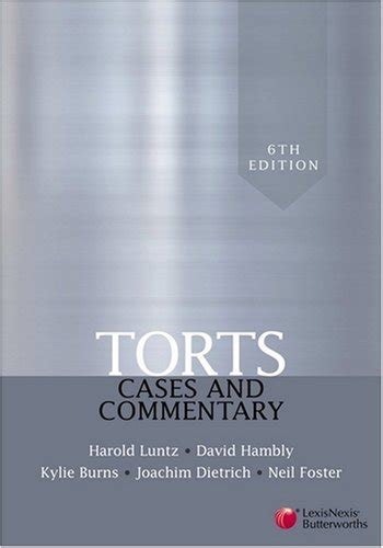 Full Download Torts Cases And Commentary 