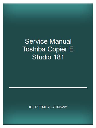 Full Download Toshiba 181 Service Manual 