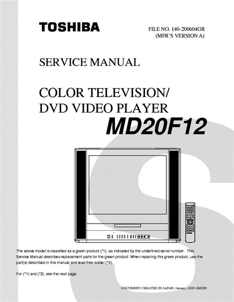 Read Toshiba 42Hl196 Service Manual 