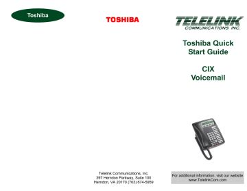 Download Toshiba Cix 100 User Guide 