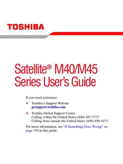 Read Toshiba M45 User Guide 