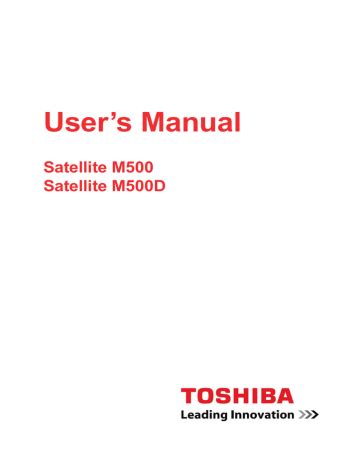 Read Toshiba M500 User Guide 