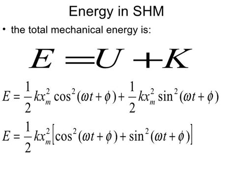 Total Mechanical Energy Equation
