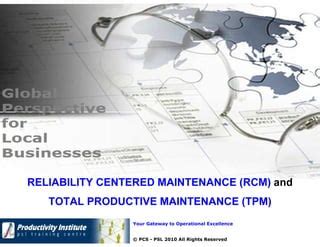 total productive maintenance rsa reliability