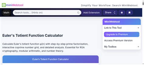 Totient Function Calculator