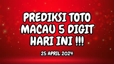 TOTO MACAU 5D HARI INI - Prediksi Toto Macau 5DSABTU, 12 OKTOBER 2024