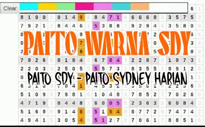 TOTO WARNA SYDNEY - toto sydney - PAITO WARNA SYDNEY HARIAN 6D ANGKANET vo777