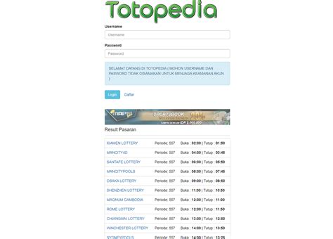 Totopedia Login Wap