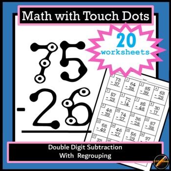 Touch Tap The Dots Math Double Digit Addition Touch Math Double Digit Addition Worksheets - Touch Math Double Digit Addition Worksheets