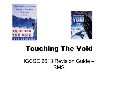 Read Touching The Void Mr Hoyes Igcse English Website 