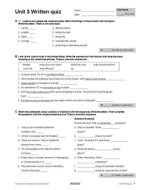 touchstone 3 quiz unit 3
