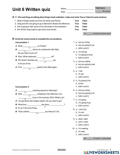 touchstone 3 quiz unit 6