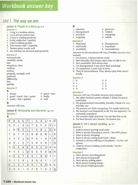 Touchstone 3 Workbook Answer Key
