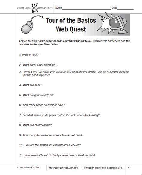 tour of the basics webquest answers