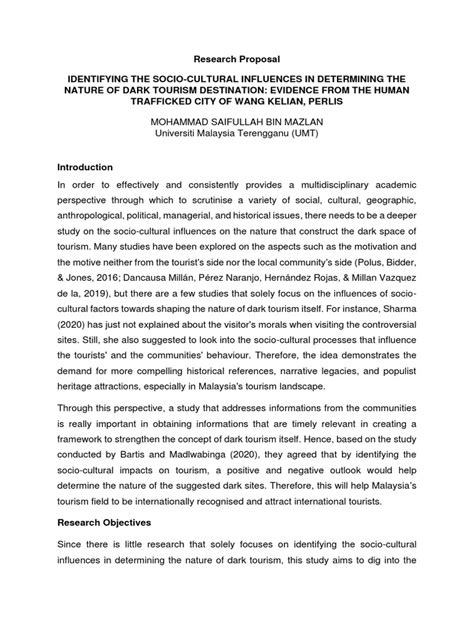 tourism research proposal