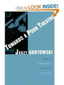 Read Towards A Poor Theatre Theatre Arts Routledge Paperback 