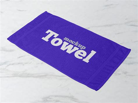 towel logo mock up psd file