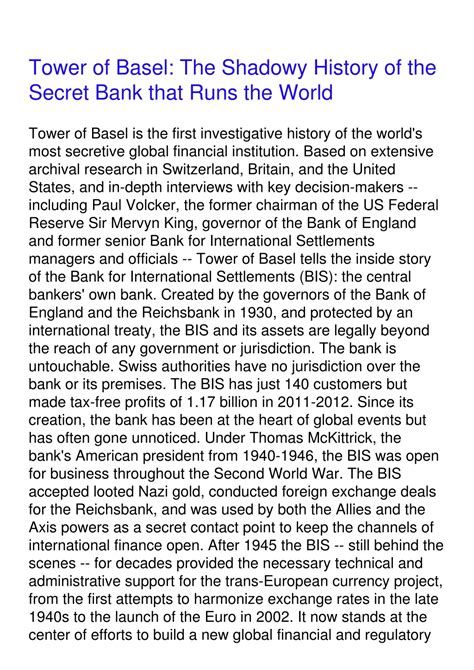 Tower Of Basel