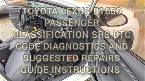 Toyota Airbag Code B1650