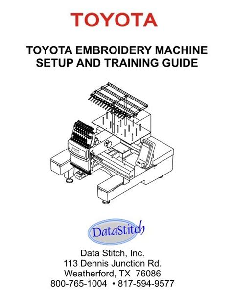 Toyota Embroidery Machine Tutorial Training