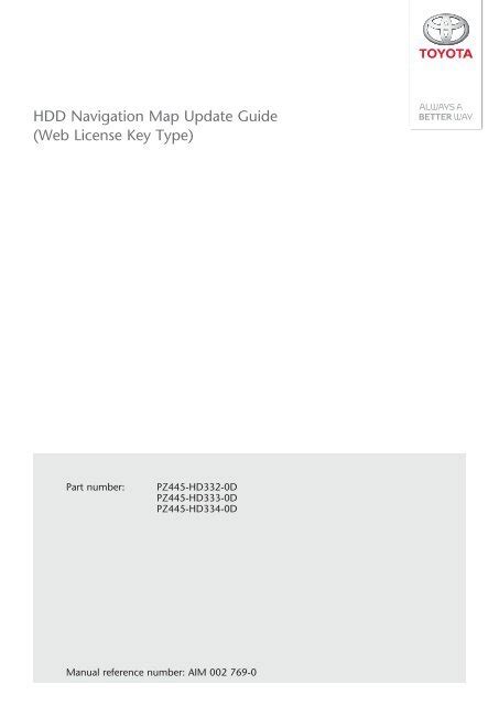Toyota Hdd Navigation Update
