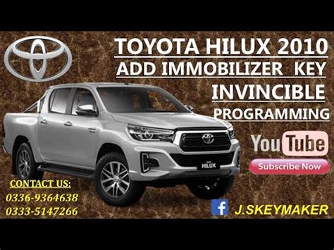 toyota hilux immobilizer programming