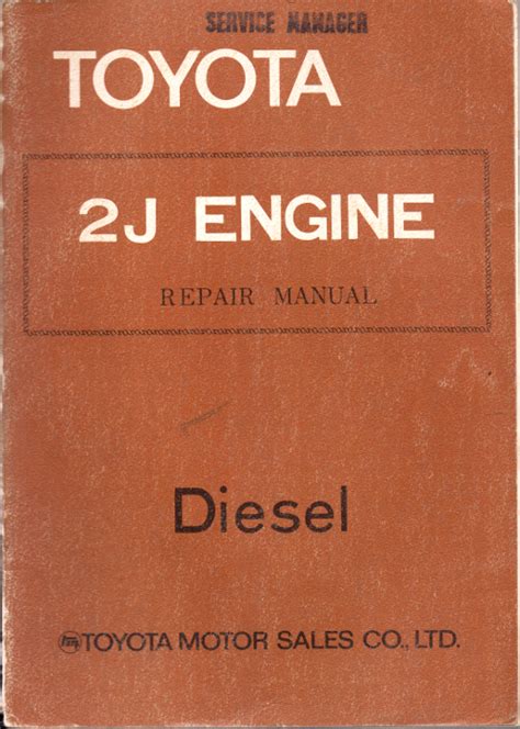 Download Toyota 2J Diesel Engine Manual 
