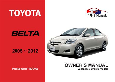 Read Toyota Belta Owners Manual 