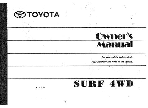 Read Toyota Hilux Surf 4Runner 1987 2002 Repair Service Manual 