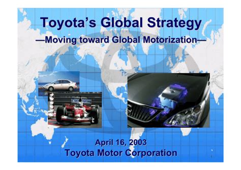 Read Online Toyota S Global Strategy 
