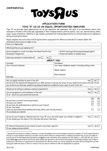 Read Online Toys R Us Paper Application 