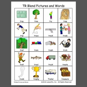 Tr Blend Pictures And Words Lessonpix Pr Blend Words With Pictures - Pr Blend Words With Pictures