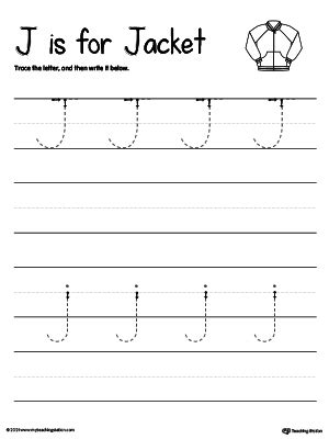 Trace And Write The Letter J Worksheets 99worksheets Letter J Tracing Worksheets Preschool - Letter J Tracing Worksheets Preschool