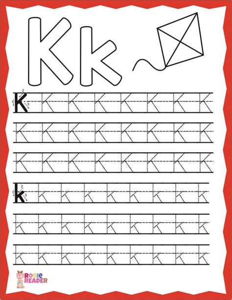 Trace Letter K Reading Adventures For Kids Ages Trace The Letter K - Trace The Letter K