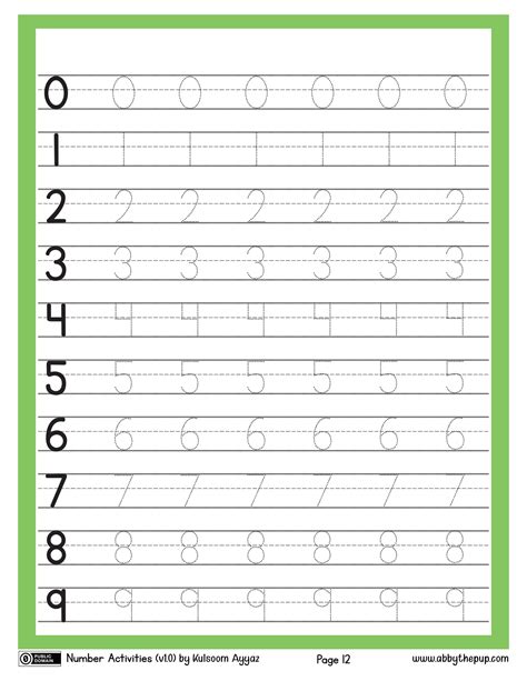 Trace The Numbers 0 9 Worksheet Grade 1 Numbers 0 To 9 - Numbers 0 To 9