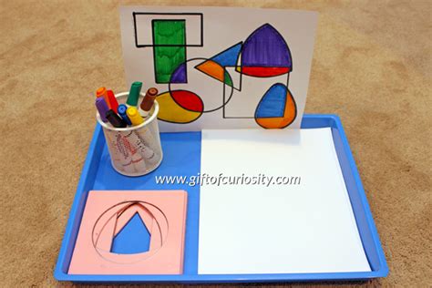 Trace The Shapes Art Project Gift Of Curiosity Shape Art For Kindergarten - Shape Art For Kindergarten