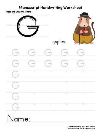 Tracing And Writing Letter G Primarylearning Org Writing Letter G - Writing Letter G