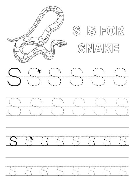 Tracing Letter S S Worksheet Letter S Tracing Worksheet - Letter S Tracing Worksheet