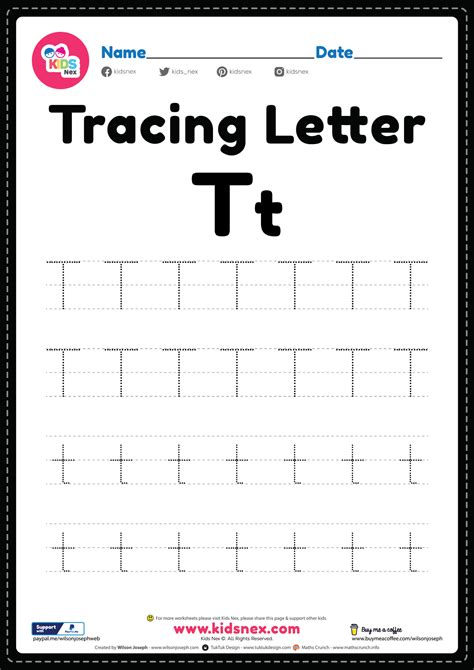 Tracing Letter T Letter T Tracing Sheet Traceable Letter T Tracing Pages - Letter T Tracing Pages