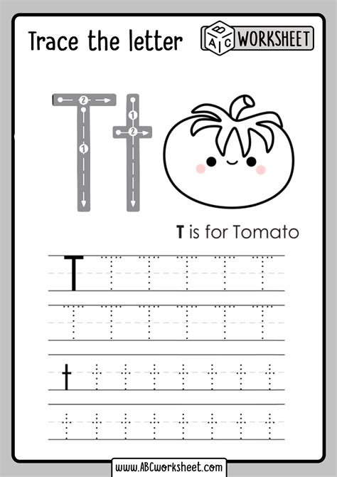 Tracing Letter T T Worksheet Letter T Tracing Page - Letter T Tracing Page
