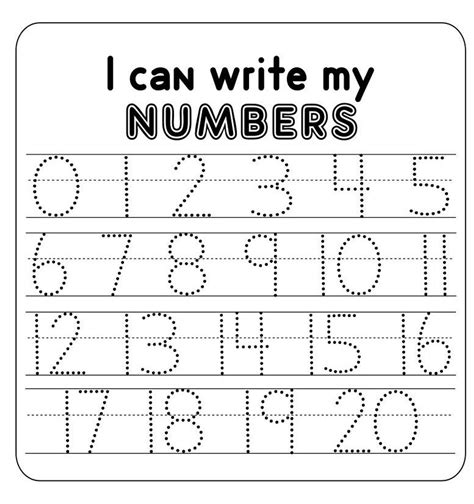 Tracing Numbers 0 20 Teach Starter Kindergarten 0 20 Worksheet - Kindergarten 0-20 Worksheet