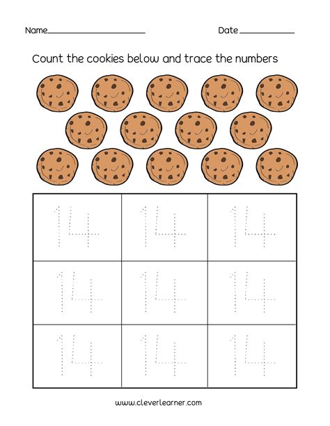 Tracing Numbers And Counting 14 Worksheets 99worksheets Number 14 Tracing Worksheet - Number 14 Tracing Worksheet