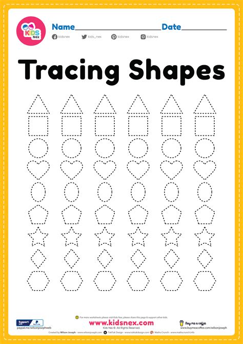 Tracing Shapes Worksheets For Preschool   Free Printable Shape Tracing Worksheets - Tracing Shapes Worksheets For Preschool