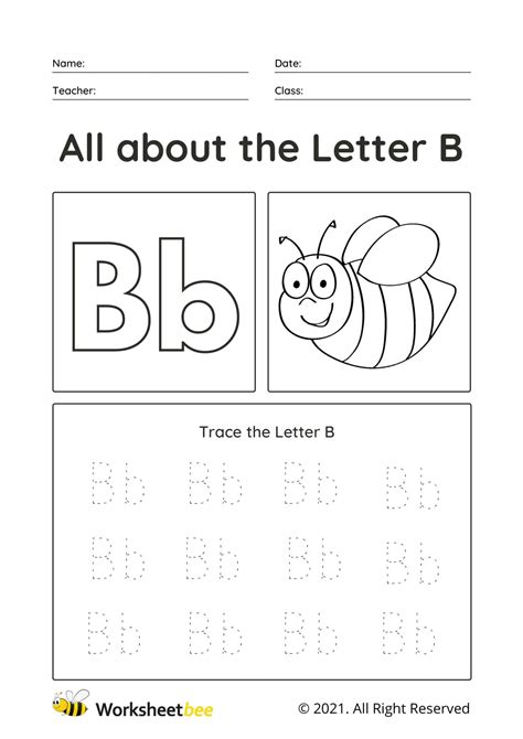Tracing The Letter B B K5 Learning Bb Worksheet  Preschool - Bb Worksheet, Preschool