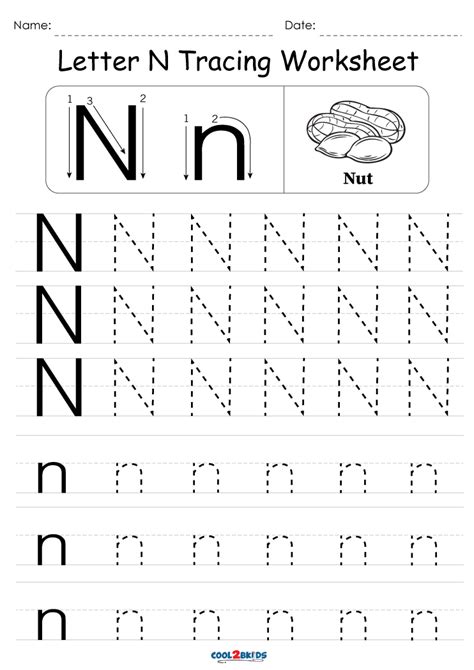 Tracing The Letter N N K5 Learning Letter N Tracing Worksheets Preschool - Letter N Tracing Worksheets Preschool