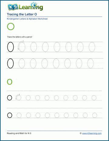 Tracing The Letter O O K5 Learning Letter O Tracing Worksheets Preschool - Letter O Tracing Worksheets Preschool