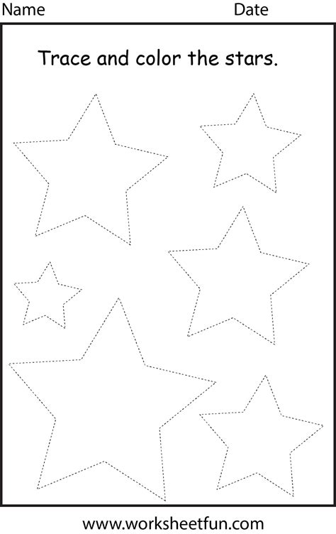 Tracing Worksheets Trace The Star Shape Momjunction Star Shape Worksheet - Star Shape Worksheet